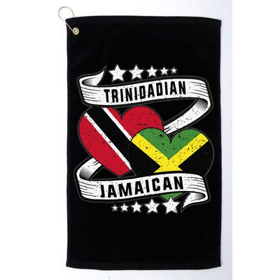 Jamaican Trinidad and half Jamaican flag  Golf Towel