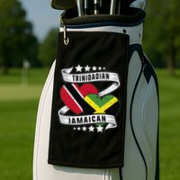 Jamaican Trinidad and half Jamaican flag  Golf Towel