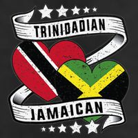 Jamaican Trinidad and half Jamaican flag  Golf Towel