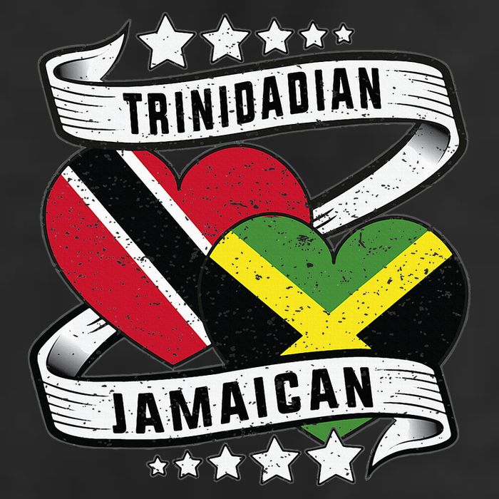 Jamaican Trinidad and half Jamaican flag  Golf Towel