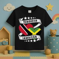 Jamaican Trinidad and half Jamaican flag  Toddler T-Shirt