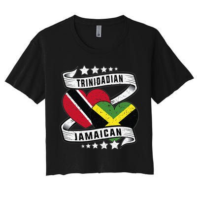 Jamaican Trinidad and half Jamaican flag  Crop Top