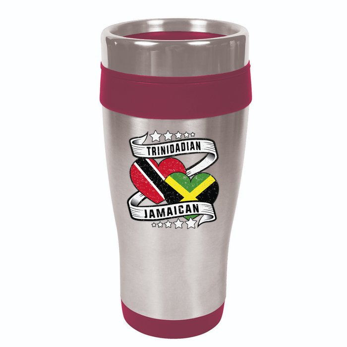 Jamaican Trinidad and half Jamaican flag  16oz Travel Tumbler