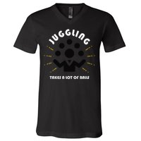 Juggling Takes a Lot of Balls V-Neck T-Shirt