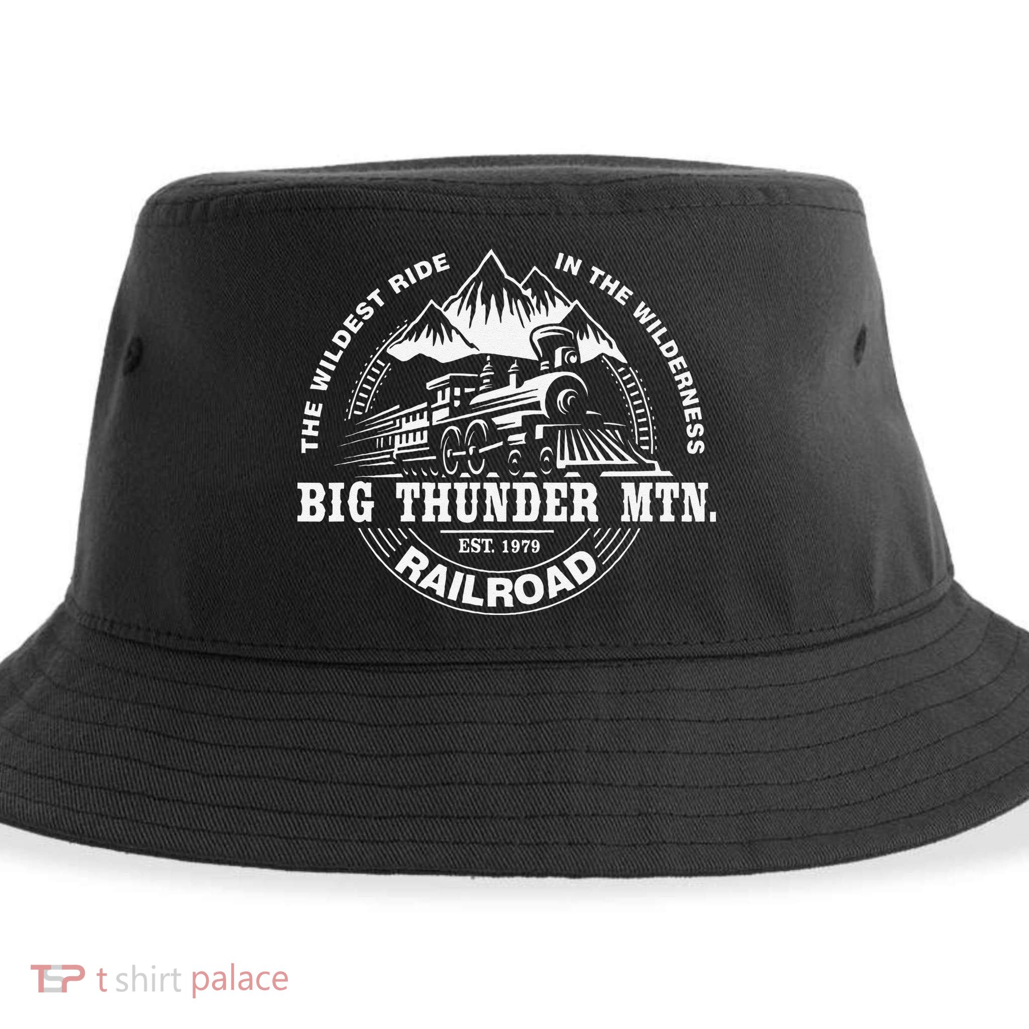 Journey to Big Thunder Mountain Railroad Theme Park Gift Sustainable Bucket Hat