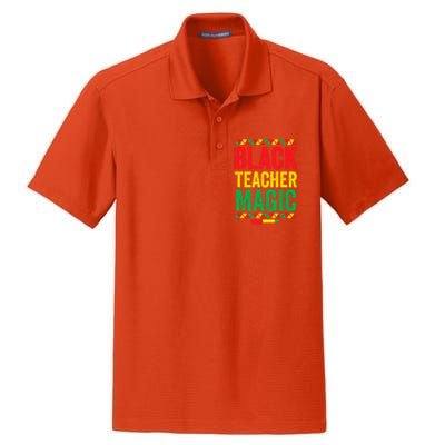 Juneteenth Teacher Black History Month Gift Black Teacher Magic Cute Gift Dry Zone Grid Polo