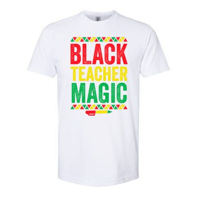 Juneteenth Teacher Black History Month Gift Black Teacher Magic Cute Gift Softstyle CVC T-Shirt