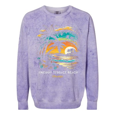 Juneway Terrace Beach Chicago Colorblast Crewneck Sweatshirt