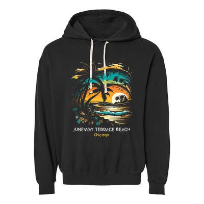 Juneway Terrace Beach Chicago Garment-Dyed Fleece Hoodie