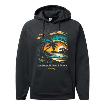 Juneway Terrace Beach Chicago Performance Fleece Hoodie