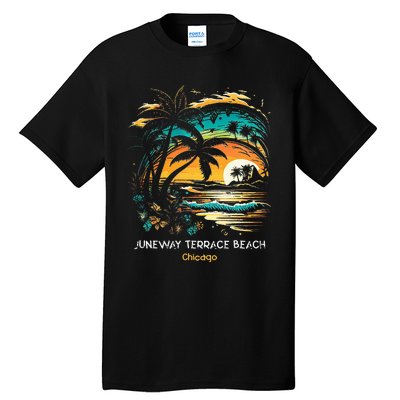 Juneway Terrace Beach Chicago Tall T-Shirt