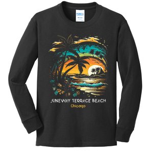 Juneway Terrace Beach Chicago Kids Long Sleeve Shirt