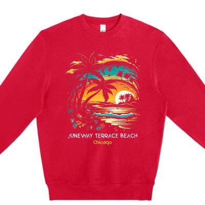 Juneway Terrace Beach Chicago Premium Crewneck Sweatshirt