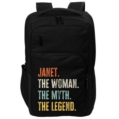 Janet The Best Woman Myth Legend Funny Best Name Janet Impact Tech Backpack