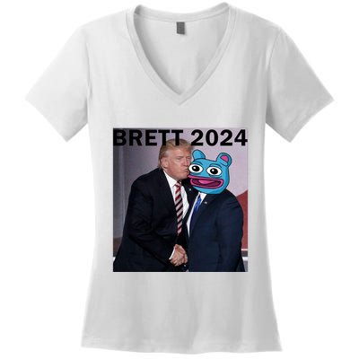 Jeannette Trump $Brett 2024 Women's V-Neck T-Shirt