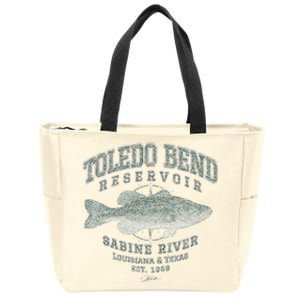 JCombs Toledo Bend Reservoir With Largemouth Bass Zip Tote Bag