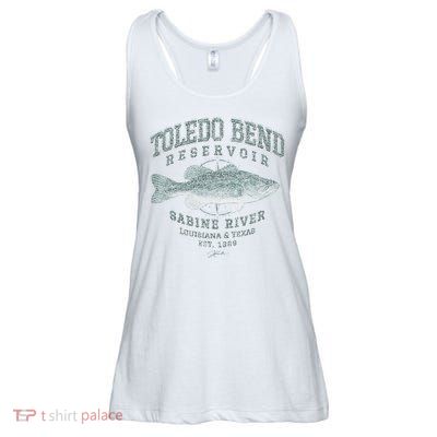 JCombs Toledo Bend Reservoir With Largemouth Bass Ladies Essential Flowy Tank
