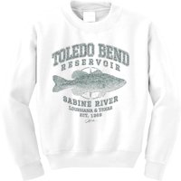 JCombs Toledo Bend Reservoir With Largemouth Bass Kids Sweatshirt