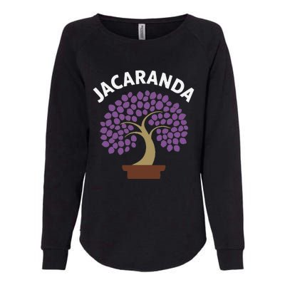 Jacaranda Tree Bonsai Art Purple Blossom Womens California Wash Sweatshirt