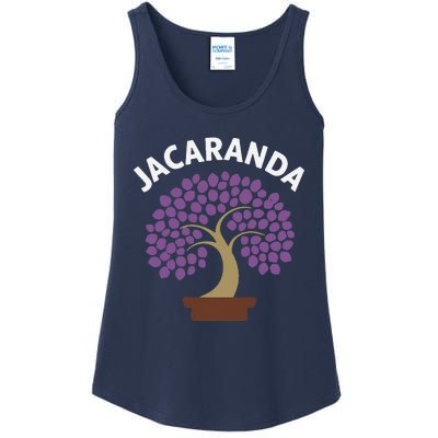 Jacaranda Tree Bonsai Art Purple Blossom Ladies Essential Tank