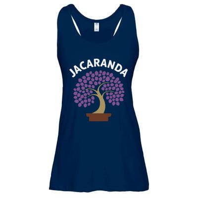 Jacaranda Tree Bonsai Art Purple Blossom Ladies Essential Flowy Tank