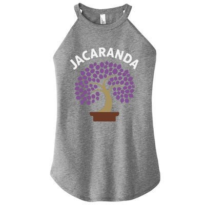 Jacaranda Tree Bonsai Art Purple Blossom Women’s Perfect Tri Rocker Tank