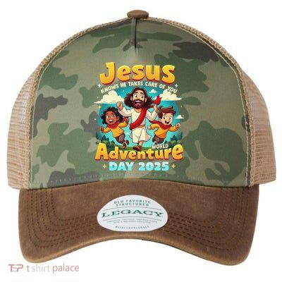 Jesus Takes Care Of You World Adventure Day 2025 Legacy Tie Dye Trucker Hat