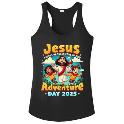 Jesus Takes Care Of You World Adventure Day 2025 Ladies PosiCharge Competitor Racerback Tank