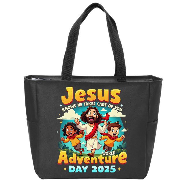 Jesus Takes Care Of You World Adventure Day 2025 Zip Tote Bag