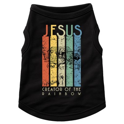 Jesus The Creator Of The Rainbow (Noah And The Ark) Doggie Tank