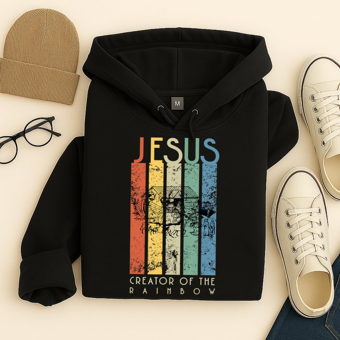 Jesus The Creator Of The Rainbow (Noah And The Ark) Hoodie