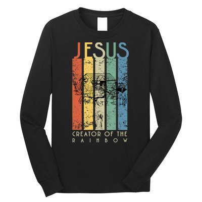 Jesus The Creator Of The Rainbow (Noah And The Ark) Long Sleeve Shirt