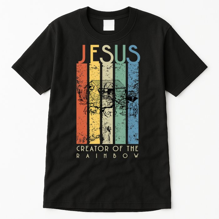 Jesus The Creator Of The Rainbow (Noah And The Ark) Tall T-Shirt