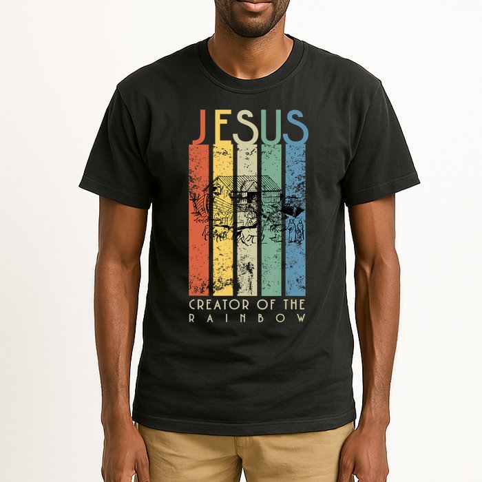 Jesus The Creator Of The Rainbow (Noah And The Ark) Tall T-Shirt