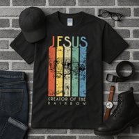 Jesus The Creator Of The Rainbow (Noah And The Ark) Tall T-Shirt