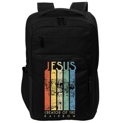 Jesus The Creator Of The Rainbow (Noah And The Ark) Impact Tech Backpack