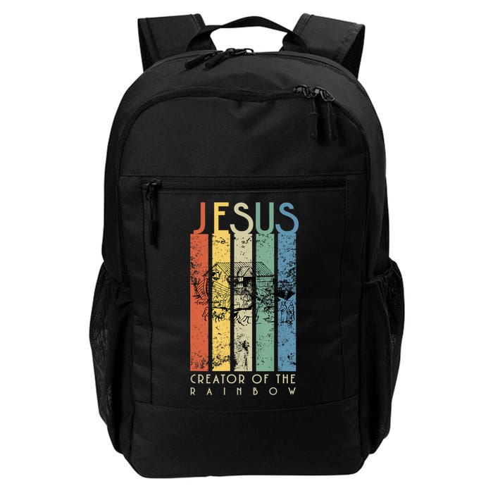 Jesus The Creator Of The Rainbow (Noah And The Ark) Backpack