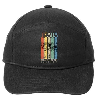 Jesus The Creator Of The Rainbow (Noah And The Ark) 7-Panel Snapback Hat