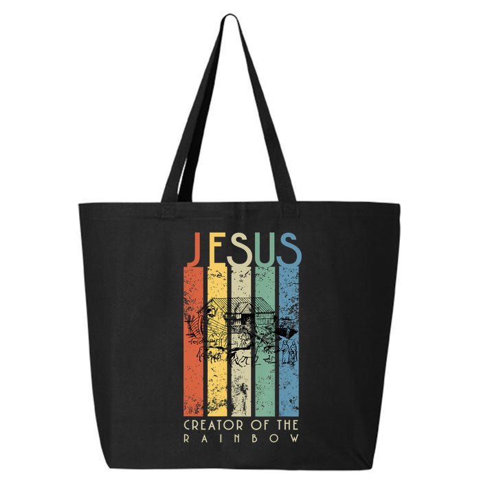 Jesus The Creator Of The Rainbow (Noah And The Ark) 25L Jumbo Tote
