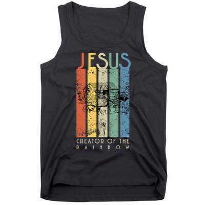 Jesus The Creator Of The Rainbow (Noah And The Ark) Tank Top