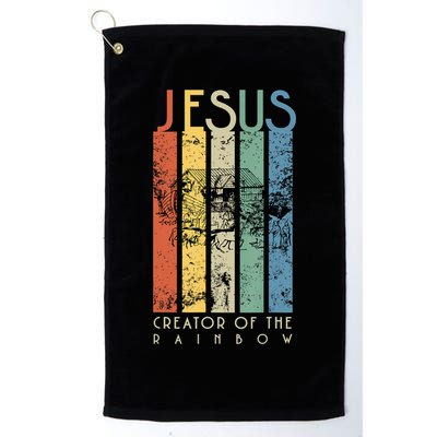 Jesus The Creator Of The Rainbow (Noah And The Ark) Golf Towel