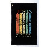 Jesus The Creator Of The Rainbow (Noah And The Ark) Golf Towel