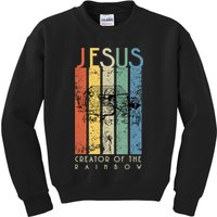 Jesus The Creator Of The Rainbow (Noah And The Ark) Kids Sweatshirt
