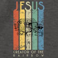 Jesus The Creator Of The Rainbow (Noah And The Ark) Vector Backpack