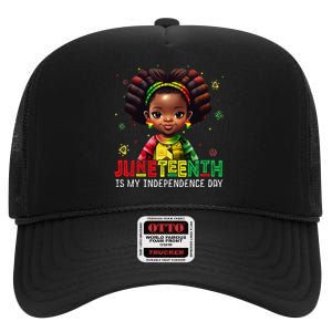 Juneteenth Tshirt Celebrating 1865 Cute Black Girls  High Crown Mesh Back Trucker Hat