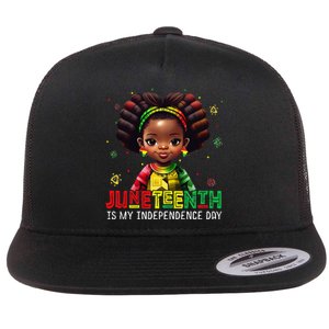 Juneteenth Tshirt Celebrating 1865 Cute Black Girls  Flat Bill Trucker Hat