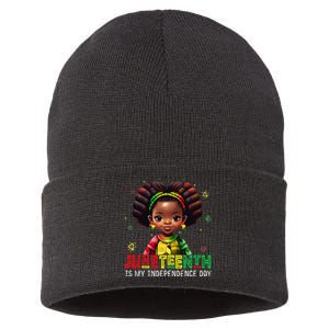 Juneteenth Tshirt Celebrating 1865 Cute Black Girls  Sustainable Knit Beanie