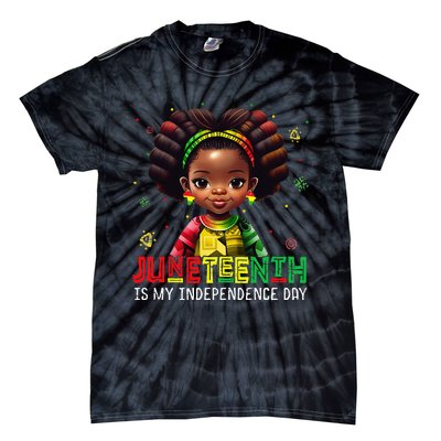 Juneteenth Tshirt Celebrating 1865 Cute Black Girls  Tie-Dye T-Shirt