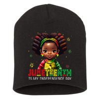 Juneteenth Tshirt Celebrating 1865 Cute Black Girls  Short Acrylic Beanie