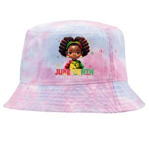 Juneteenth Tshirt Celebrating 1865 Cute Black Girls  Tie-Dyed Bucket Hat